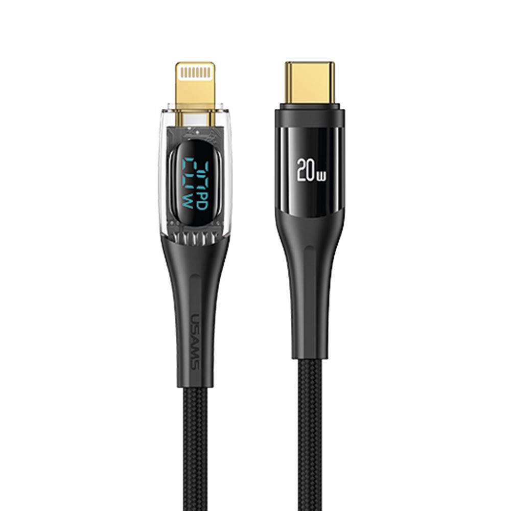 Cable celular rápido TypeC a iPhone 20w Digital 1.2m Negro